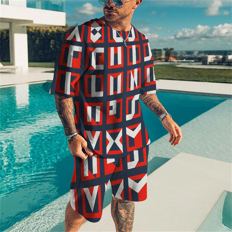 3D Printed Men's Sports Fitness Leisure Suit