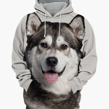 Mens Printed Hoodie Loose-fitting Top