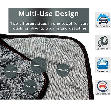 Professional Car Cleaning Towel Thickened Ultrafine Fiber 600GSM Car Washing Accessories Quick Drying Cloth Not Damaging the Car