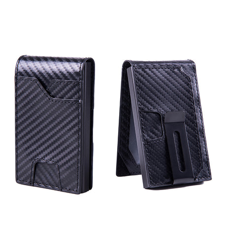 Men's Slim Wallet With Pop Up Card Holder, RFID Blocking, Minimalist Design With Large Card Capacity, Money Clip