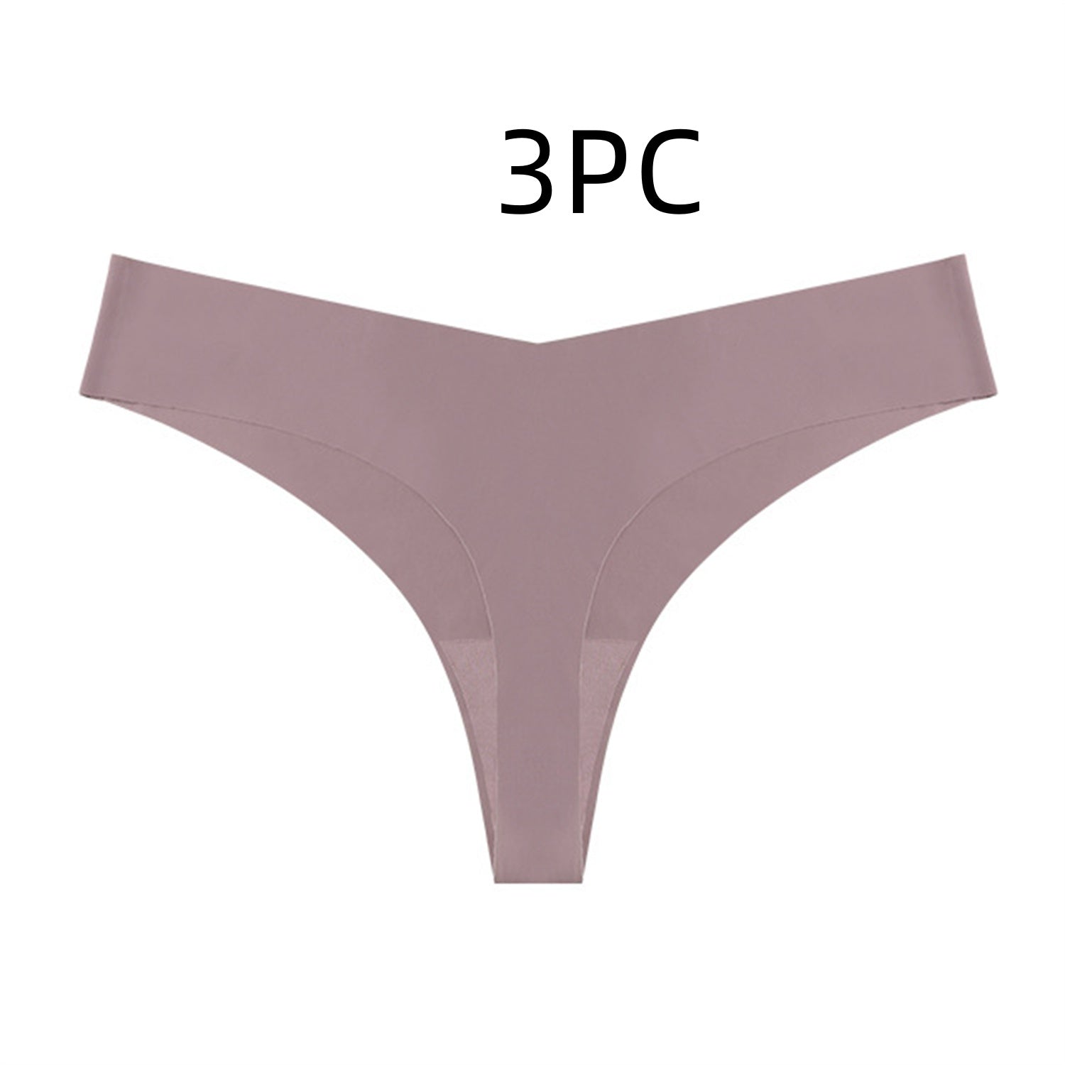 Low Waist Ice Silk Nude Feel Seamless Purified Cotton Crotch T-back