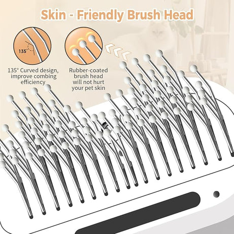 3 In 1 Cat Steam Brush, Pet Steam Brush For Cat Dog Long Short Haired, Pet Spray Hair Removal Comb For Small Animals Shedding & Grooming, Water Mist Spray Brushes With Release Button