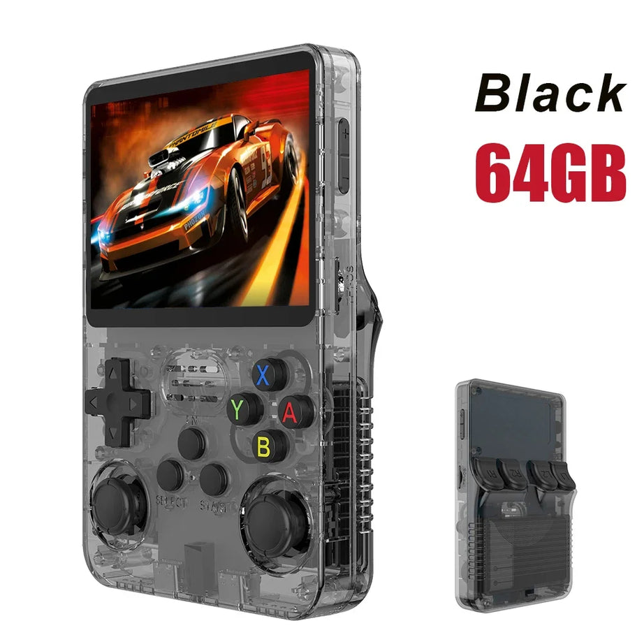 NEW R36S Retro Handheld Video Game Console Linux System 3.5-inch IPS Screen Mini Portable Handheld Video Player 64GB 15000 Games