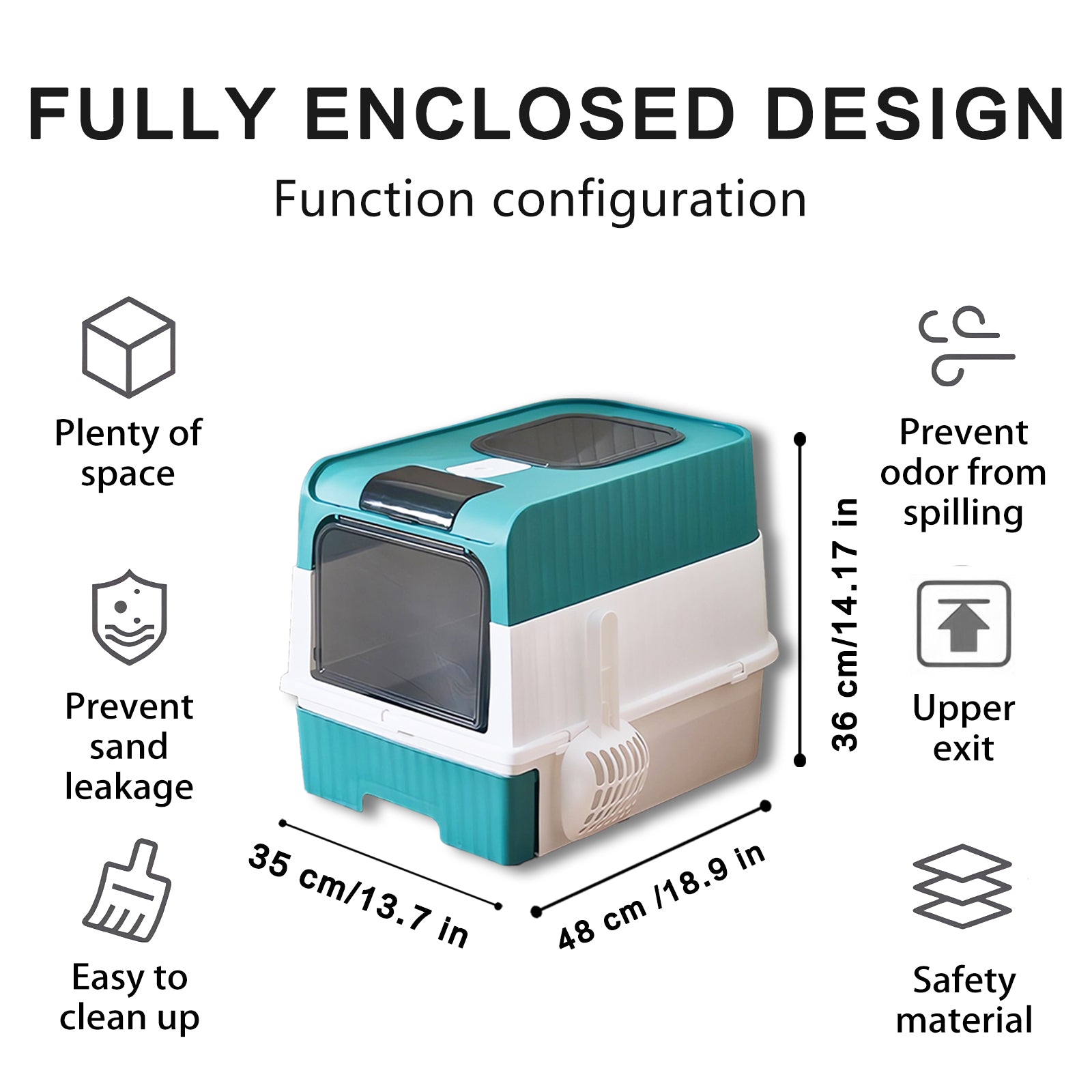 Super Large Capacity Cat Litter Box - Easy To Clean, Odorless, Leak Proof, Not Easy To Leak, Pull-out Design, Comfortable Toilet For Pets