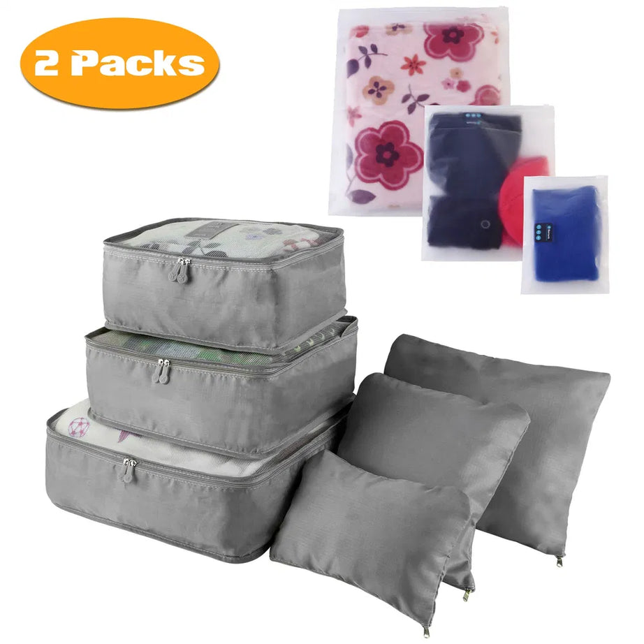 9Pcs Set Clothes Storage Bags Water-Resistant Travel Luggage Organizer Clothing Packing Cubes For Blouse Hosiery Stocking Underwear