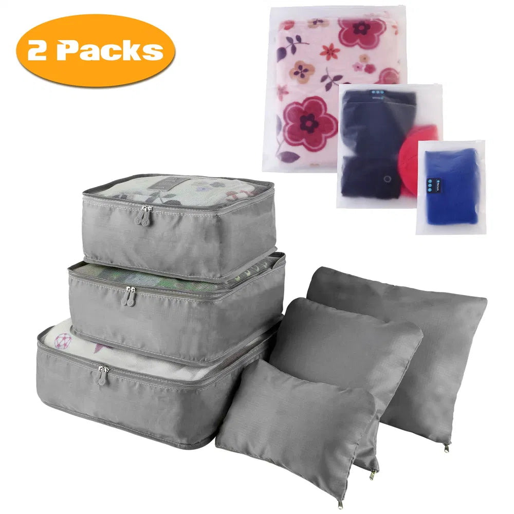 9Pcs Set Clothes Storage Bags Water-Resistant Travel Luggage Organizer Clothing Packing Cubes For Blouse Hosiery Stocking Underwear