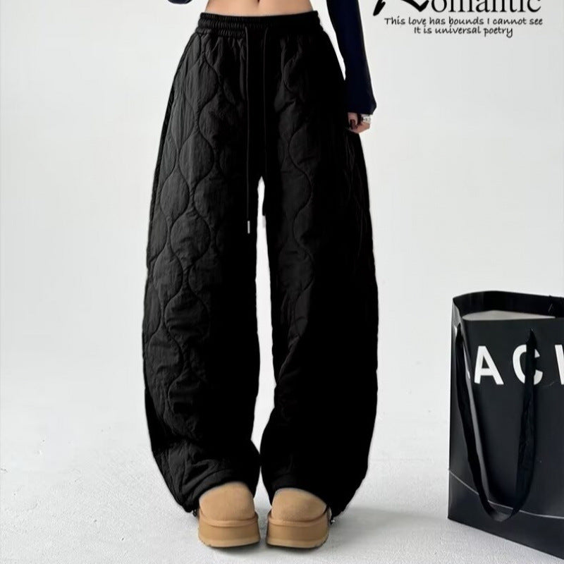 Thickened Thermal Cotton Pants Women's Loose-fitting Casual Pants