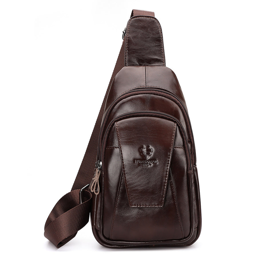 Single-shoulder Bag Made Of Full-grain Cowhide Suitable For Commuting