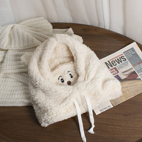 Hat Ear Protection And Wind Protection Outdoor Female Single-layer Fleece-lined