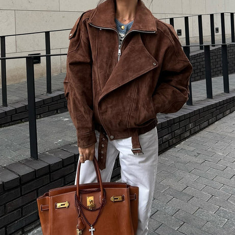 Women's Casual Zip Up Jacket, Fall Long Sleeve Outerwear Coat With Pockets