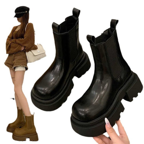 Invisible Heightening Retro Western-style Boots