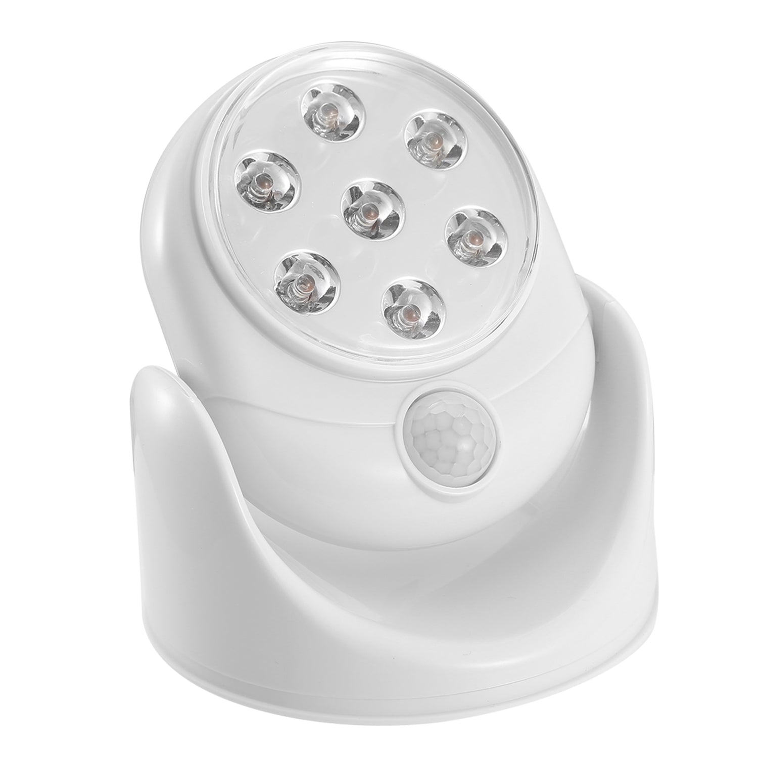 1Pc Wireless LED Spotlight Night Lamp 360 Degree Rotatable With 90 Degree Motion Sensor Battery Operated With 23ft Sensing Range For Closet Bathroom