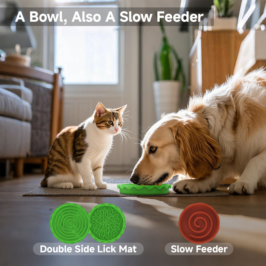 Hamburger Appearance Pet Cat And Dog Bowl Combination Multi-layer Five-in-one