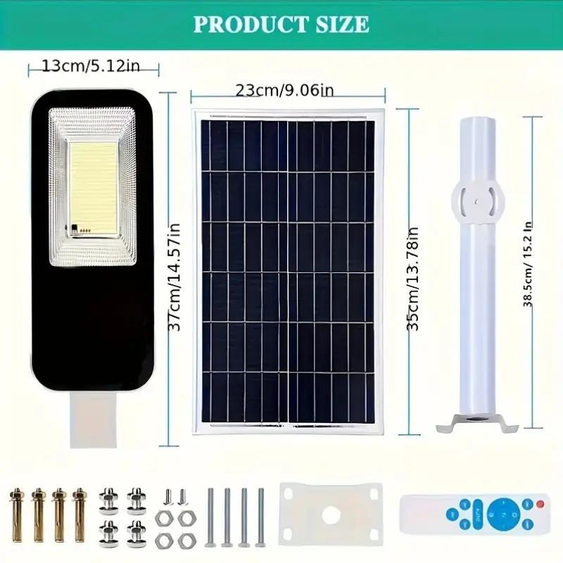 Solar-powered LED Streetlights With Rechargeable Batteries And 360-degree LED Panels, Durable Plastic Semi-recessed Outdoor Garden Lighting.