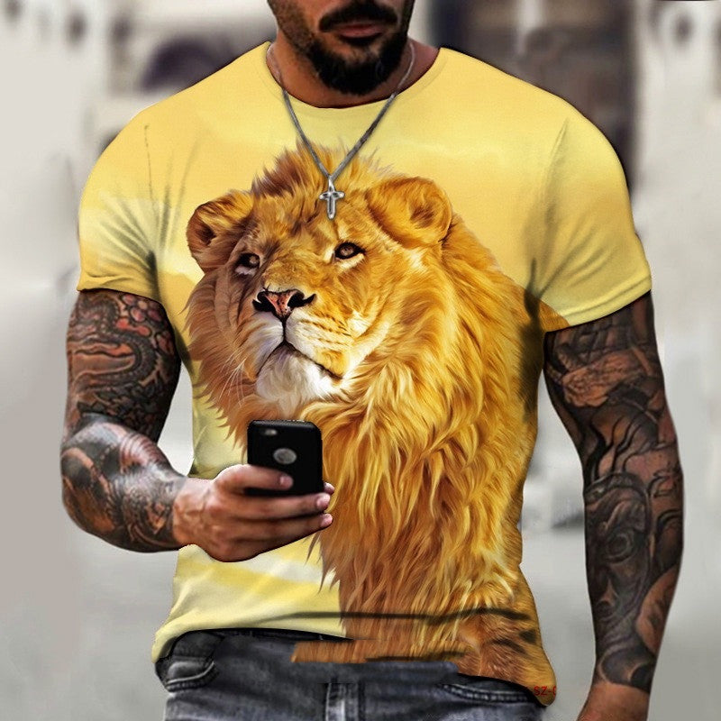 Animal Beast Lion Summer Men's T-Shirt