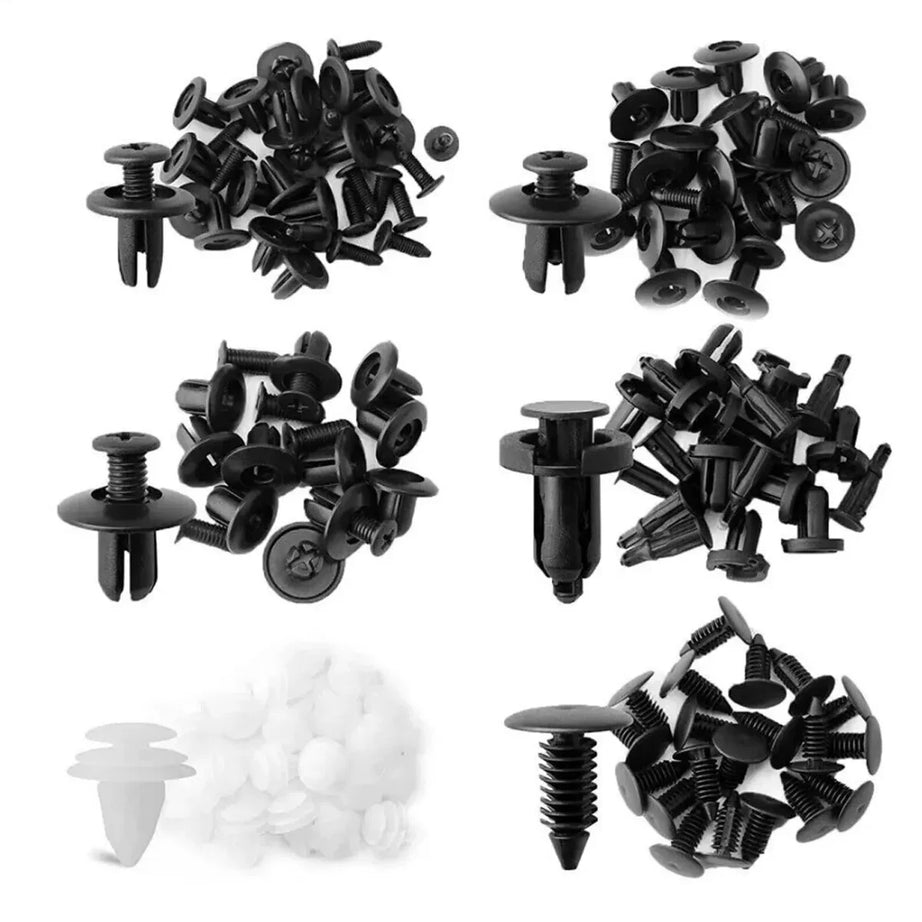 100pcs Mixed Car Plastic Clips Auto Fixing Door Closer Pin Removing Retainer Rivet Screws Disassembly Tools For Removal Products