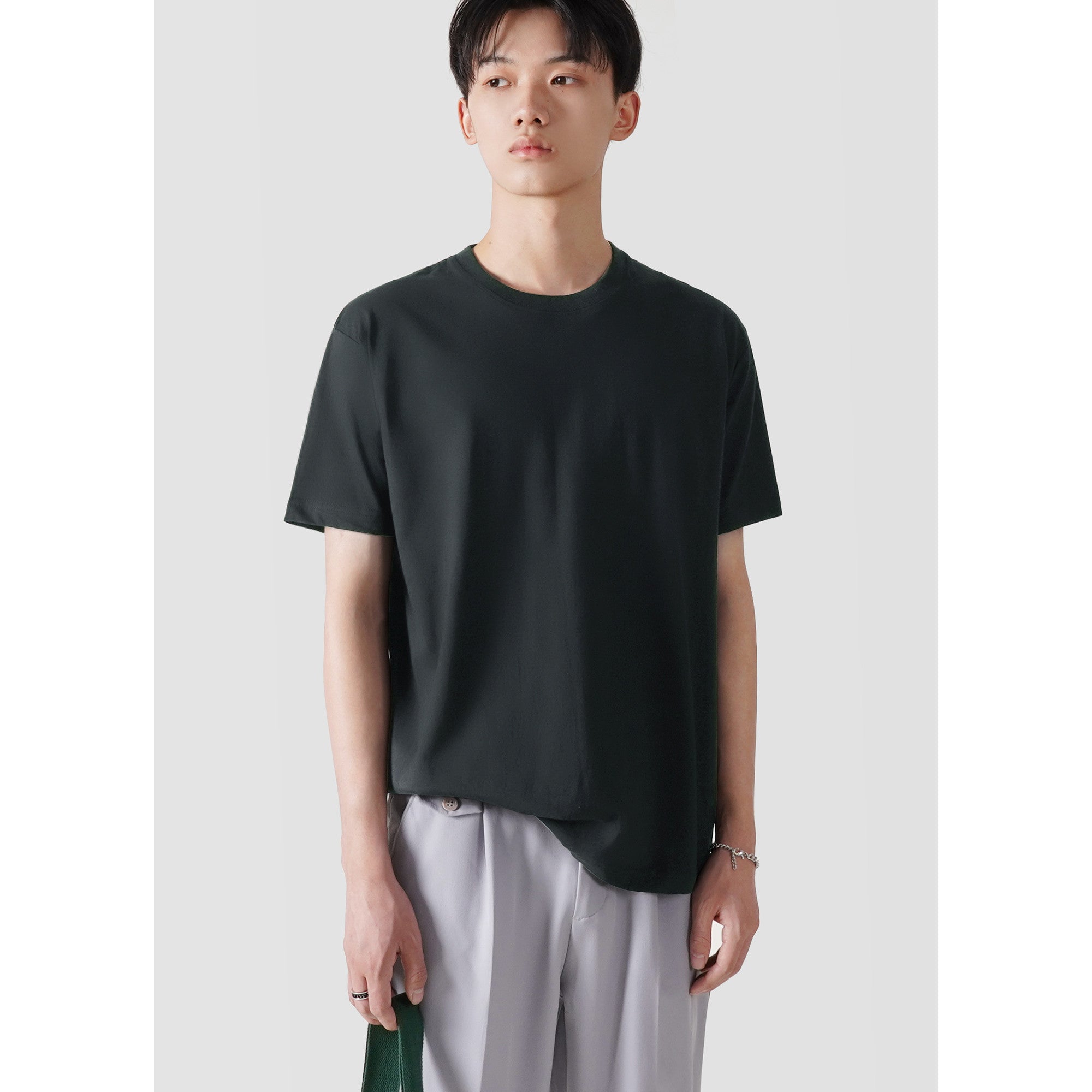 Men's Pure Cotton T-shirt With Round Neck Bottoming