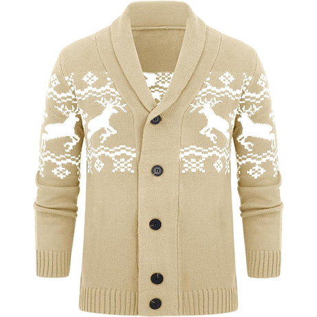 Mens Casual Knitted Cardigan Sweater Top