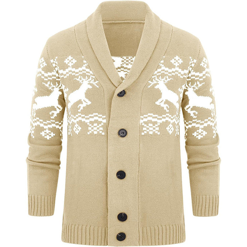 Mens Casual Knitted Cardigan Sweater Top