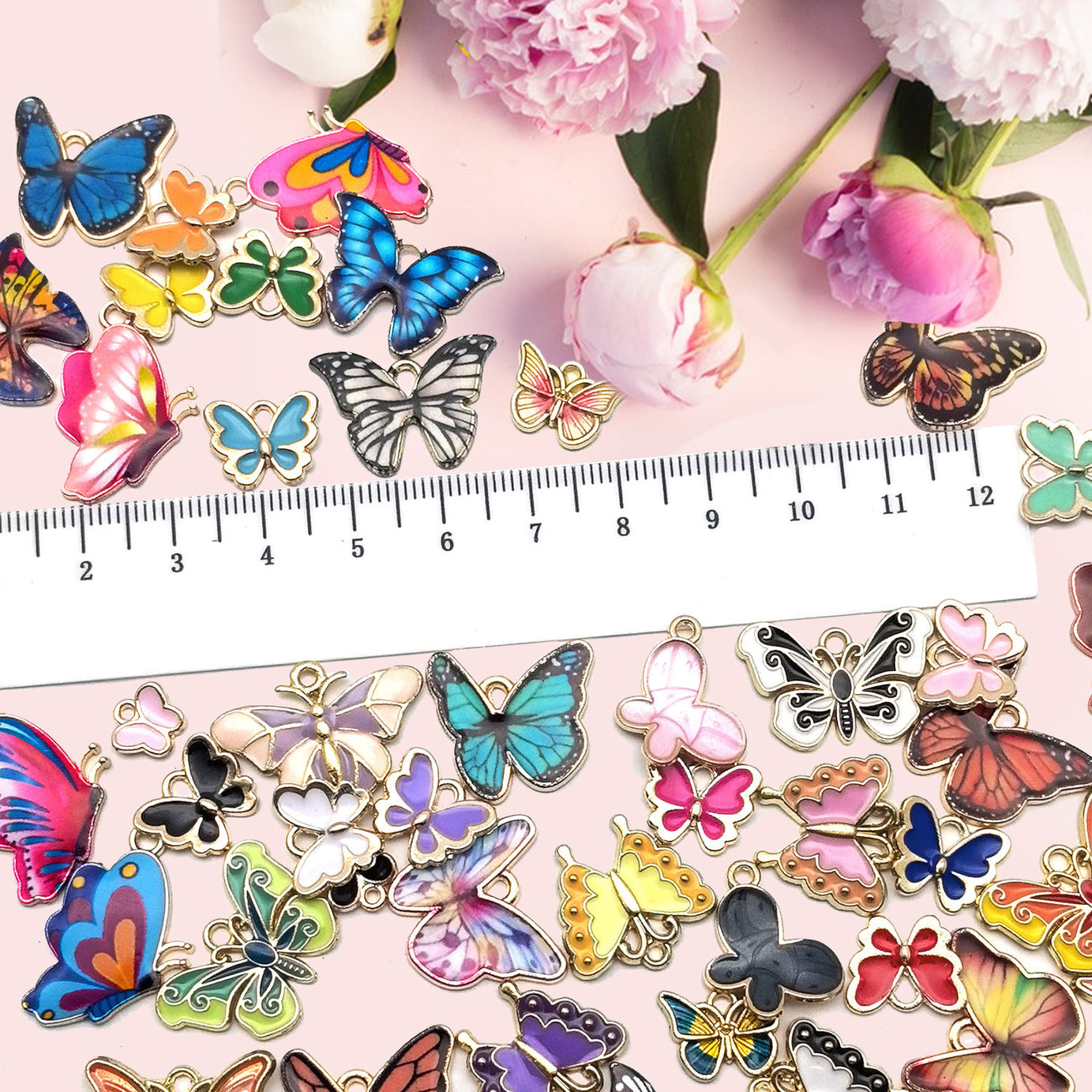 126 Pcs Butterfly Charms
