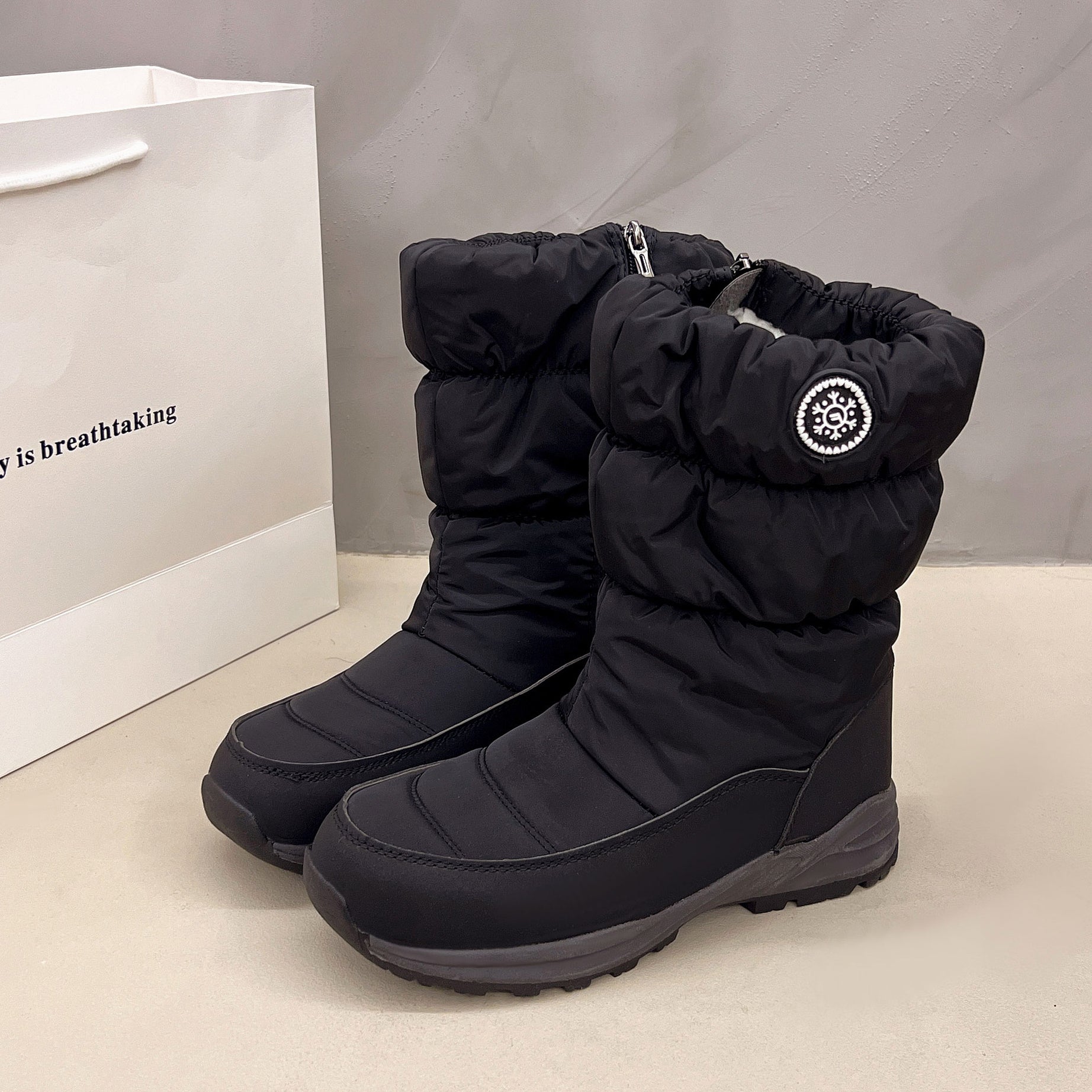 Thickened Cotton Mid-calf Snow Boots