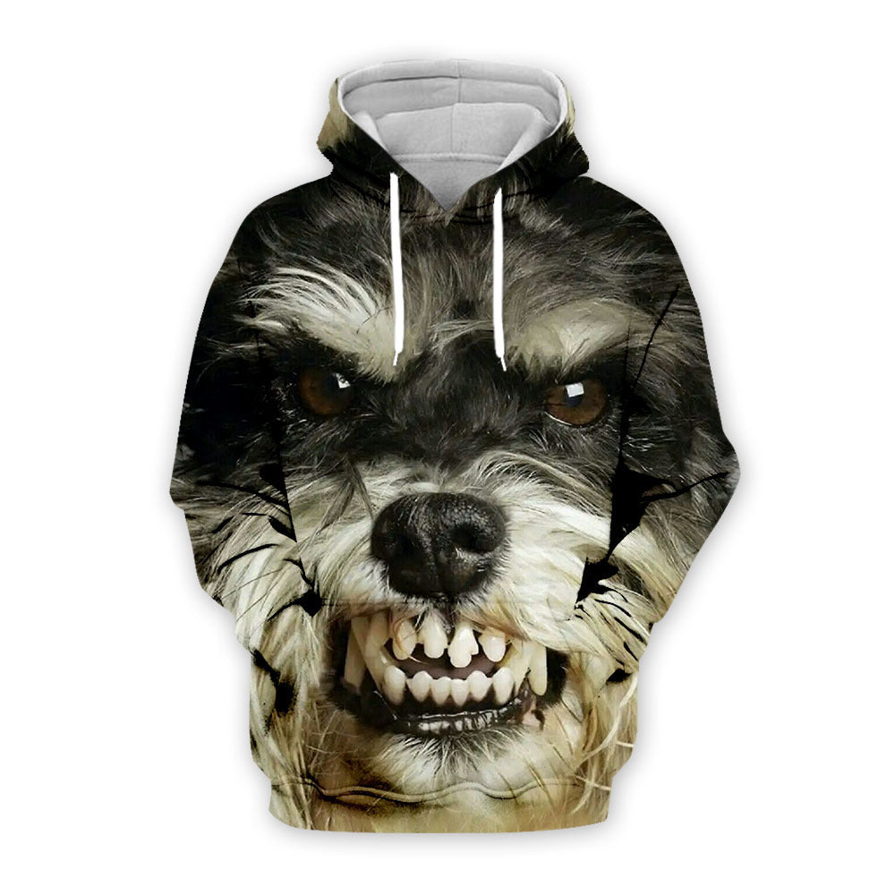 Digital Dog Cute Expression Printed Loose Couple