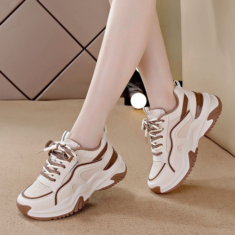 Fashionable Thick-soled Lightweight Women's Athletic Casual Shoes With Soft Soles