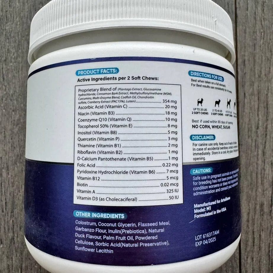 Dog Multivitamin Chewable With Glucosamine 20 In 1 Dog Vitamins And Supplements Senior & Puppy Multivitamin For Dogs Pet Joint Support Health Immunity Mobility Gut Skin 120 Chews