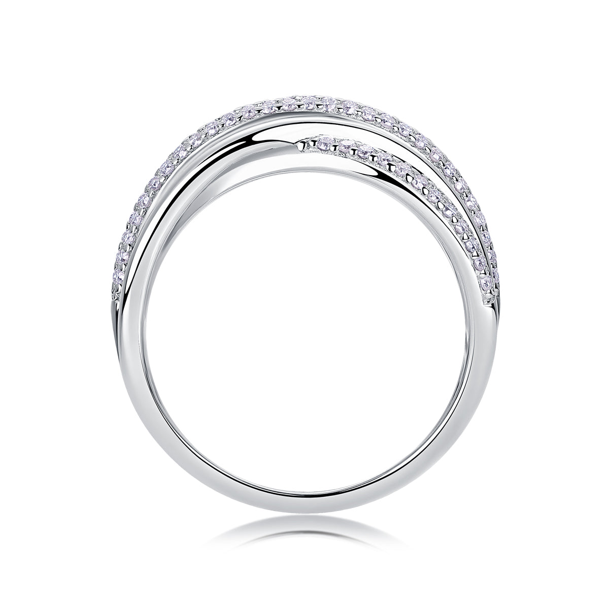 Brilliant Interweaving - A Fashionable And Luxurious Jewelry Accessory Set With Moissanite S925 Sterling Silver And Platinum-plated Diamond
