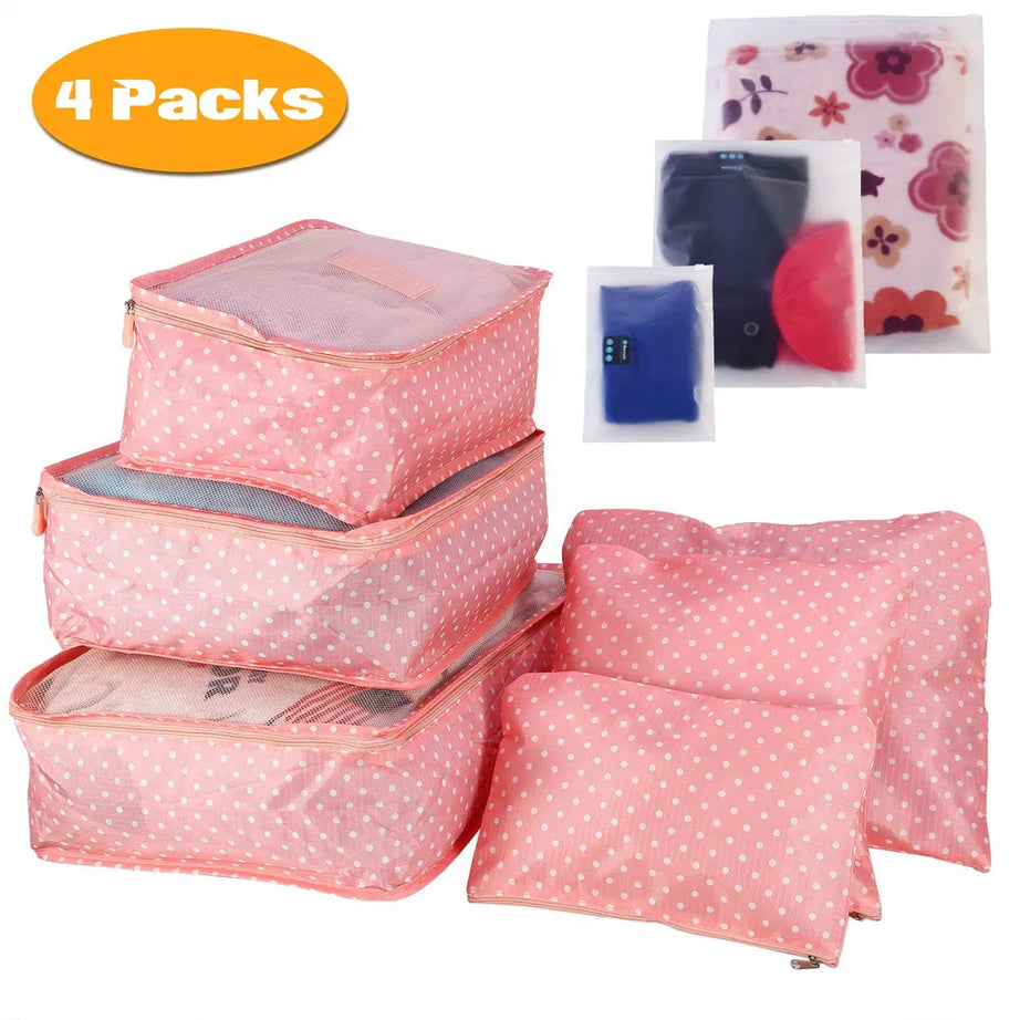9Pcs Set Clothes Storage Bags Water-Resistant Travel Luggage Organizer Clothing Packing Cubes For Blouse Hosiery Stocking Underwear