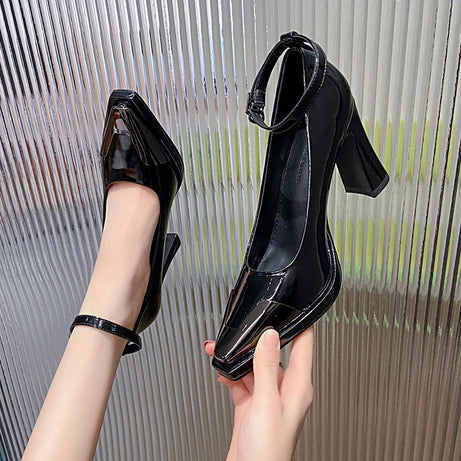 Arrival Elegant Chunky-Heel Peep-Toe Heels For Women