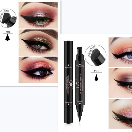 Double-headed wing seal eyeliner