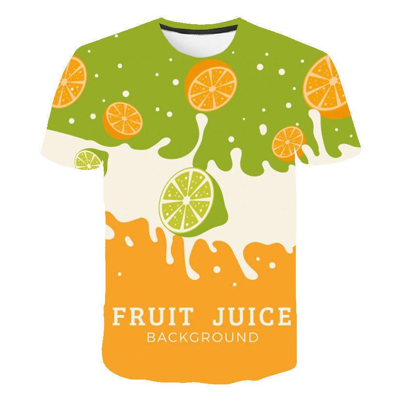 Men's Clothing New Cross-border Foreign Trade Fruit 3D Digital Printing