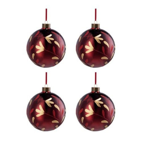 4PCS Set Christmas Glass Ball Ornaments Hanging Tree Decorations Shiny Holiday Party Decor Xmas Tree Decorations FBA Shipment