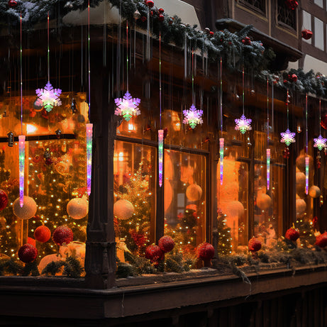 Christmas Decorative Lights Icicle Snowflake Shaped Light String