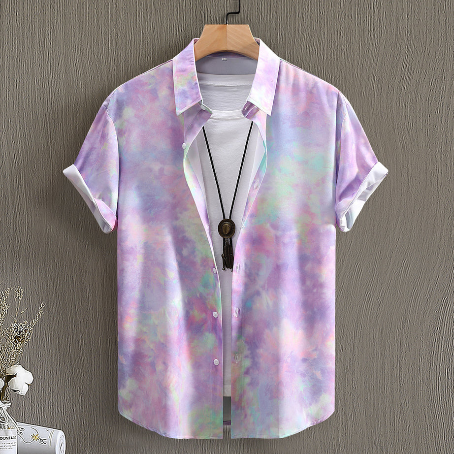 Mens Digital-Print Short-Sleeve Shirt