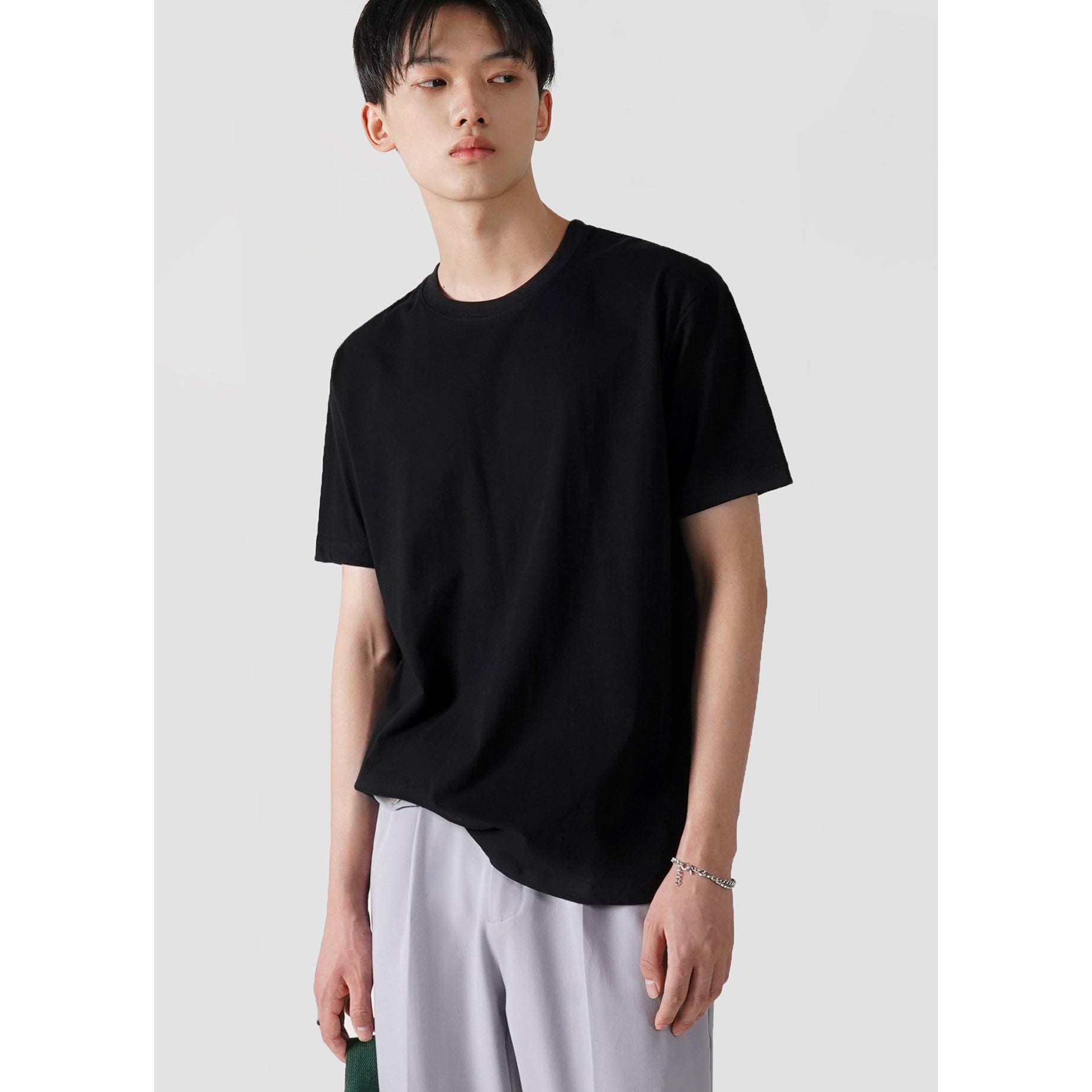 Men's Pure Cotton T-shirt With Round Neck Bottoming