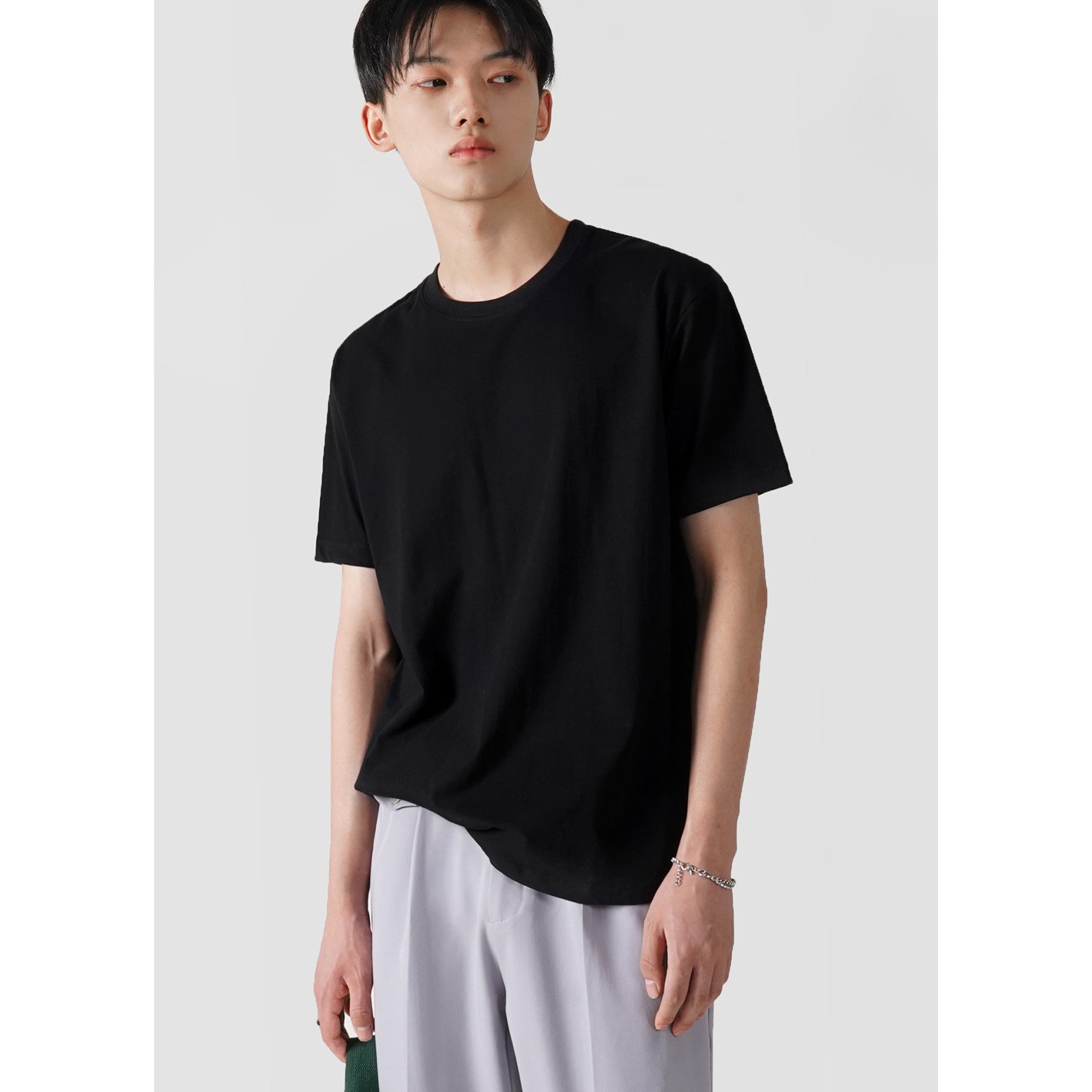 Men's Pure Cotton T-shirt With Round Neck Bottoming