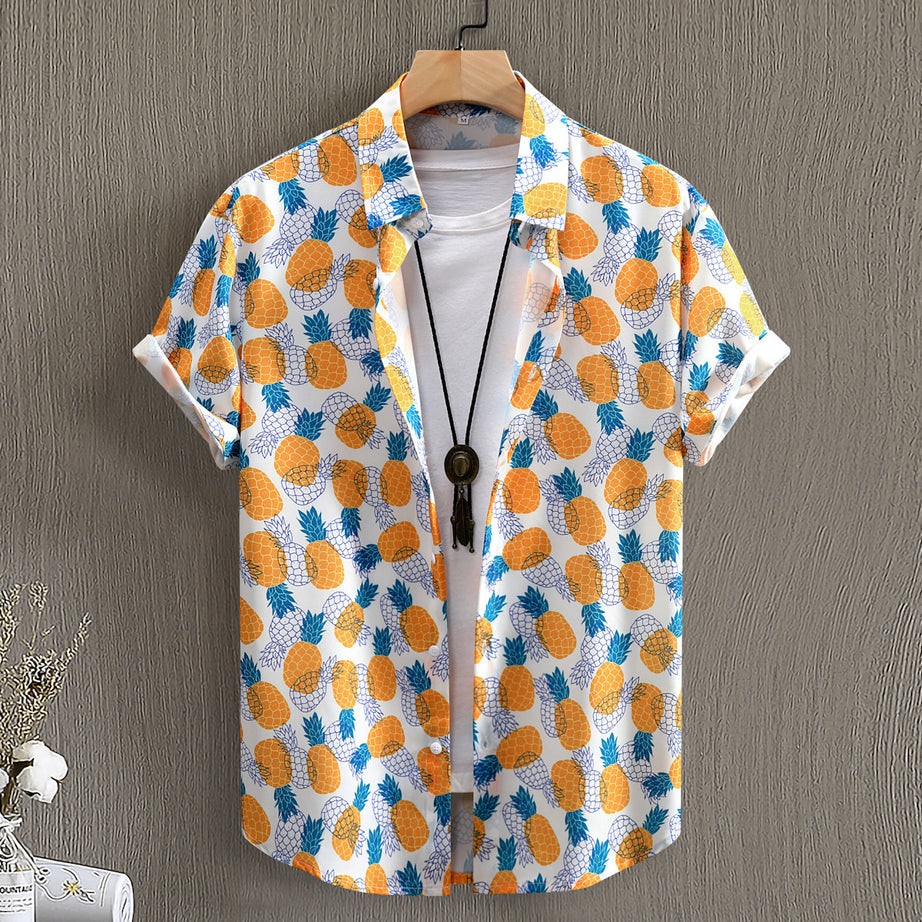 Mens Digital-Print Short-Sleeve Shirt