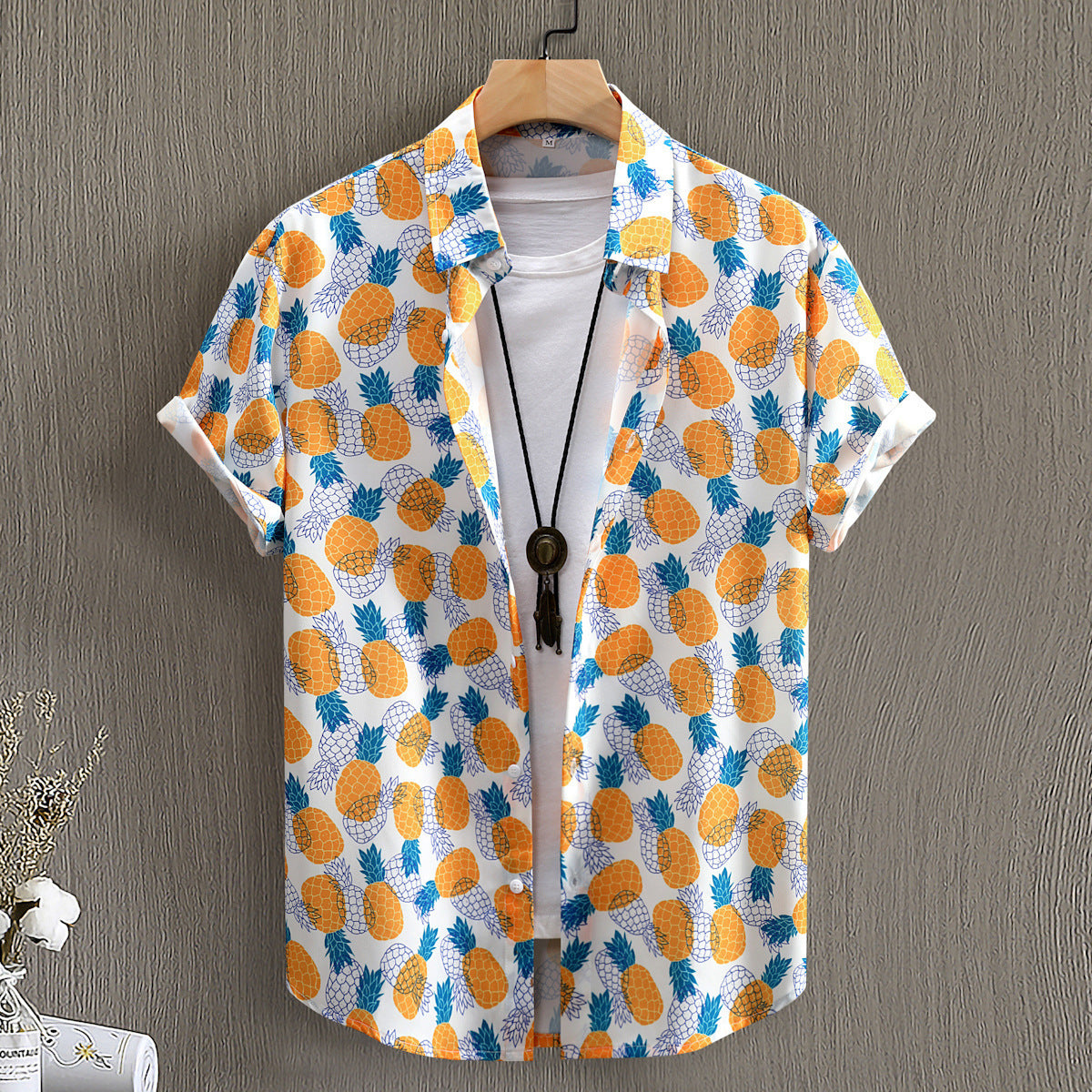 Mens Digital-Print Short-Sleeve Shirt