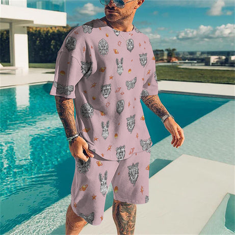 3D Printed Men's Sports Fitness Leisure Suit