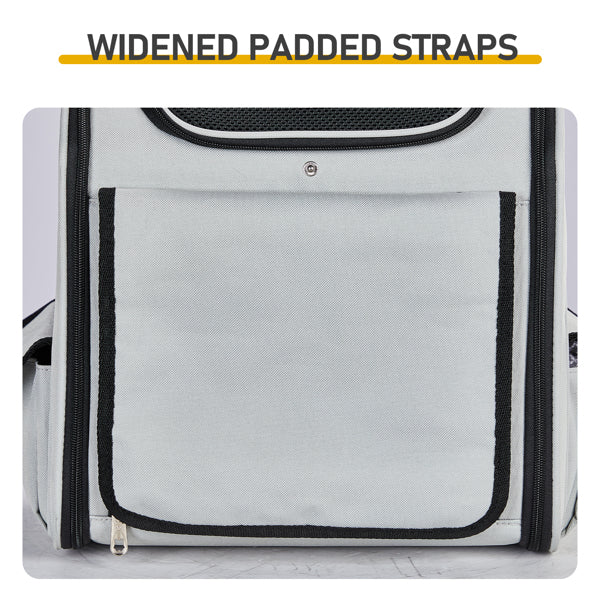 Pet Carrier Backpack, Expandable Cat Dog Carrier With Back Extension, Breathable Mesh Travel Backpack For Small Dogs Cats, Soft-Sided Pet Backpack Holds Up To 26 Lbs