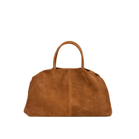Matte Cowhide Premium Retro-style Commuter Tote Bag