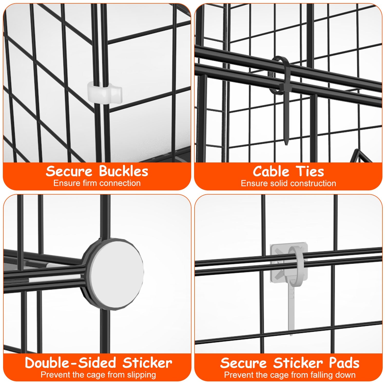 1Pc 2Tier Cat Cage Playpen Indoor Pet Enclosures Kitten Kennel House Detachable Cat Crate With Climbing Ladder 2 Doors For 1 To 2 Cats For Ferret Squirrel Small Animals