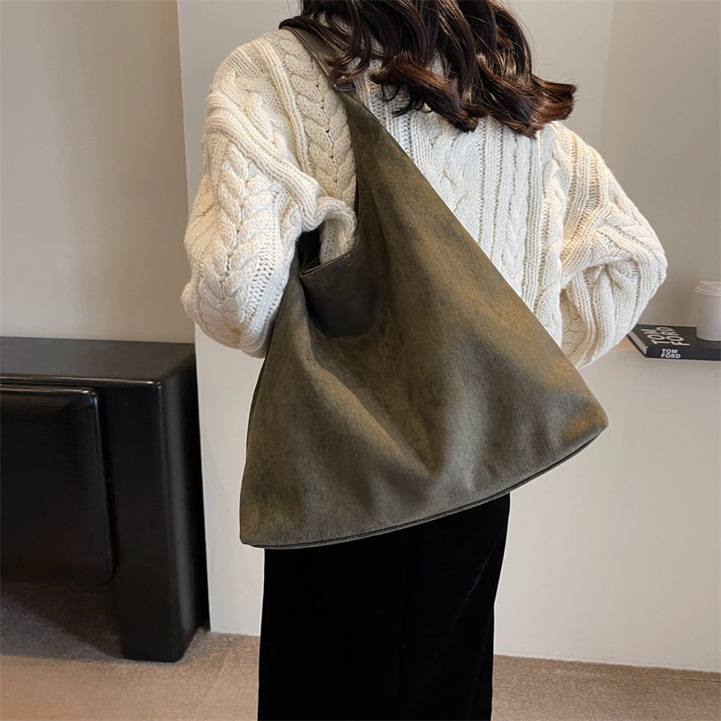 Deerskin Suede Commuter Underarm Bag