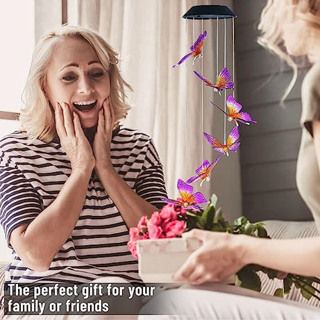 Solar Butterfly Wind Chime Light