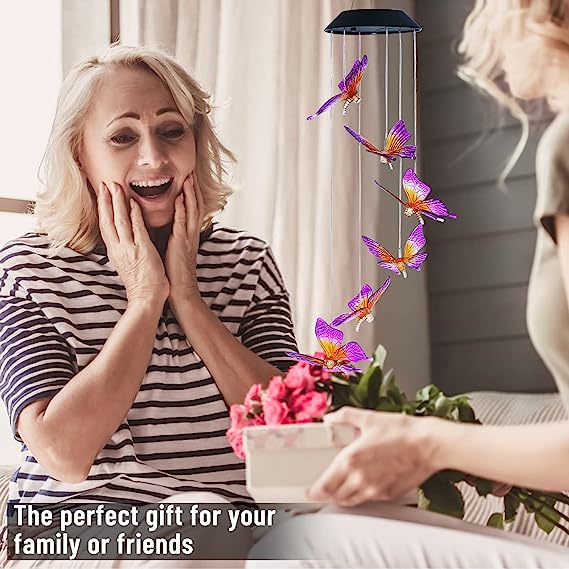 Solar Butterfly Wind Chime Light
