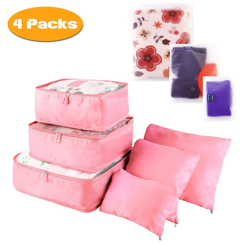 9Pcs Set Clothes Storage Bags Water-Resistant Travel Luggage Organizer Clothing Packing Cubes For Blouse Hosiery Stocking Underwear