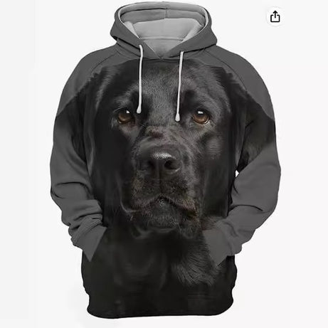 Mens Printed Hoodie Loose-fitting Top