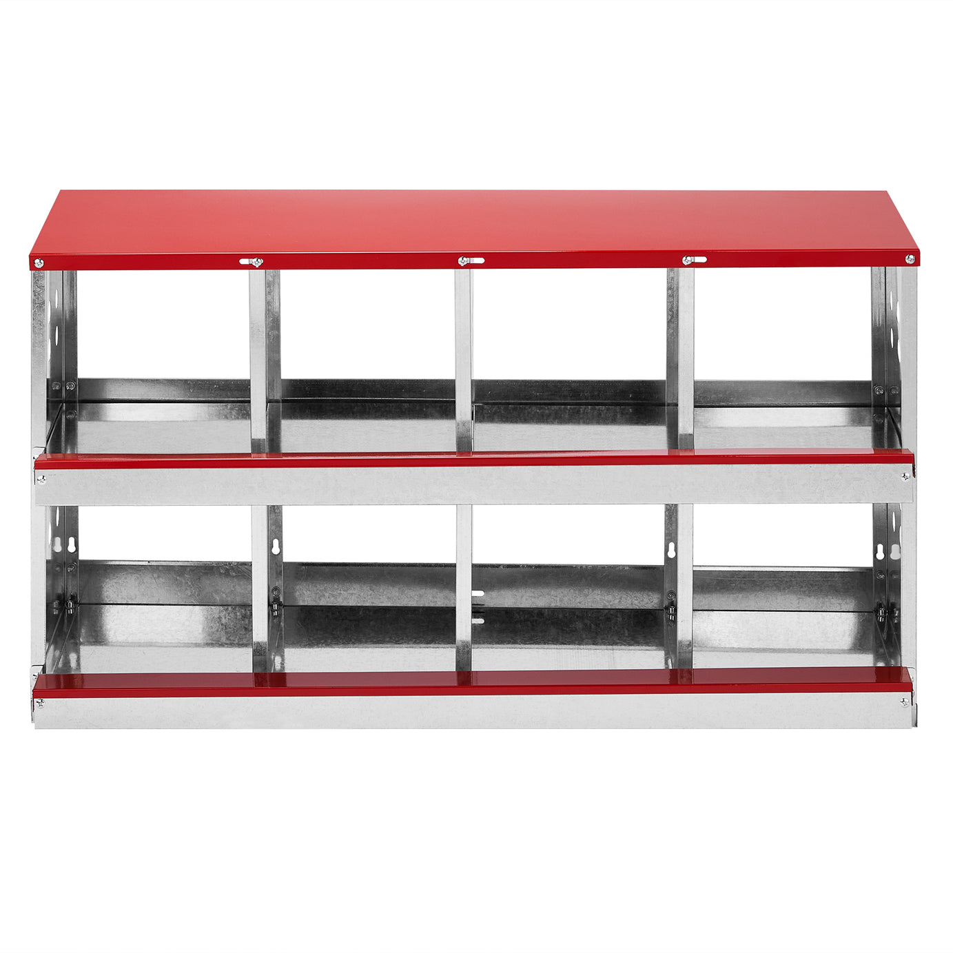 Dismantling And Installation Of Iron Red Feeding Supplies For An 8-compartment Sloping Roof House